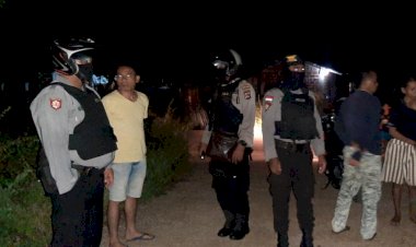 Cagah-covid-19-,-Subnit-I-dalmas-Polres-Kupang-lakukan-patroli-malam