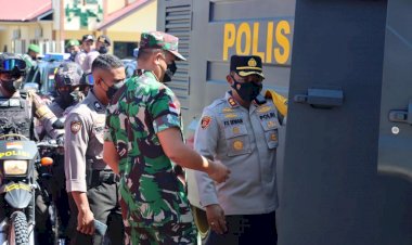 Kapolres-Kupang-Show-of-Force--Perdana,-Jelang-Pilkades-Serentak-tahun-2022
