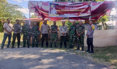 Personil-Koramil-1604-5-Lili-Perkuat-Pos-Pengamanan-Operasi-Ketupat-di-Polsek-Fatuleu-Kabupaten-Kupang