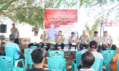 Unik-dan-Menarik,-Polres-Kupang-Gelar-Jumat-Curhat-Di-Pantai-Wisata-Sulamanda