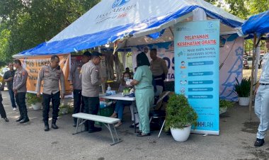 Peduli-Kesehatan-Penumpang-Mudik-Nataru,-PT.-Jasa-Raharja-Gelar-Pengobatan-Gratis-Di-Pelabuhan-Ferry-Bolok