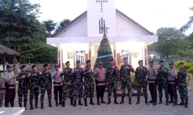 Kapolsek-Amfoang-Timur-Rangkul-TNI-Amankan-Malam-Tahun--Baru-di-Perbatasan-Negara