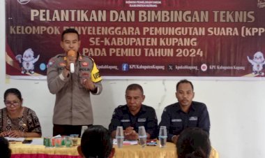 KPPS-Kabupaten-Kupang-Mulai-Dilantik,-Kapolres-Himbau-Kelompok-Penyelenggara-Pemilu-Bersikap-Netral