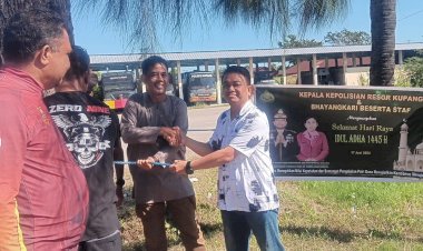 Peringati-Idul-Adha-1445-H,-Kapolres-Kupang-Sumbang-Satu-Ekor-Sapi-Kurban
