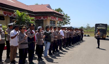 Masuki-Tahapan-Kampanye-Pilkada-Serentak-2024,-Polres-Kupang-Sebar--200-Personil-Pengamanan