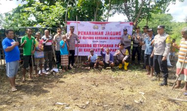 Polres-Kupang-Sulap-Lahan-Tidur-di-Desa-Tanah-Putih-Jadi-Kebun-Produktif