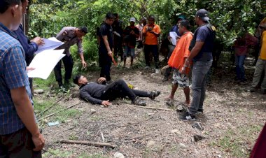 Polres-Kupang-Gelar-Rekonstruksi-Kasus-Pembunuhan-Lasarus-Antonius-Bell-di-Desa-Poto