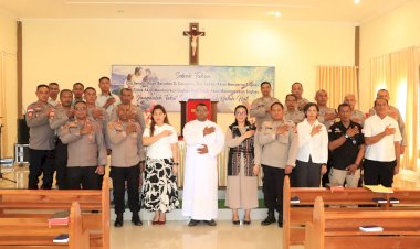 Kapolres-Kupang-Pimpin-Binrohtal:-Ajak-Anggota-Bersyukur-dan-Bersukacita-Layani-Masyarakat