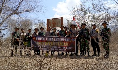 Patroli-Gabungan-TNI-POLRI-Amankan-Tapal-Batas-RI-RDTL-di-Kecamatan-Amfoang-Timur