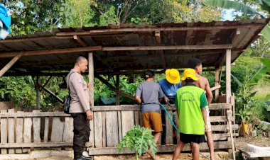 Bhabinkamtibmas-Desa-Hueknutu-dan-Oesusu-Dorong-Warga-Bangun-Peternakan-Ayam-untuk-Ketahanan-Pangan