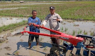 Demi-Bantu-Warga,-Kanit-Binmas-Takari-Rela-Baju-Dinas-Berlumpur-Dampingi-Kelompok-Tani