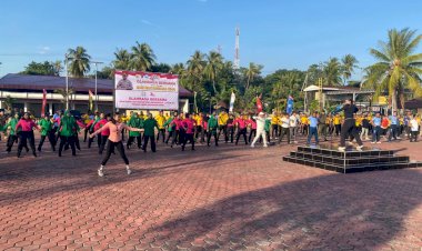Semarak-Hari-Bhayangkara-ke-80,-Polres-Kupang-Gelar-Olahraga-Bersama