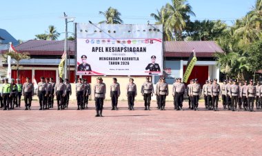 Hadapi-Ancaman-Karhutla,-Polres-Kupang-dan-Stakeholder-Gelar-Apel-Kesiapsiagaan