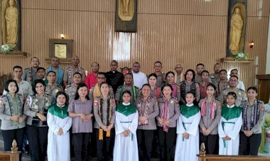 Bawa-Pesan-Kamtibmas-Lewat-Lagu,-Polres-Kupang-Gelar-Minggu-Kasih-di-Kampung-Toleransi