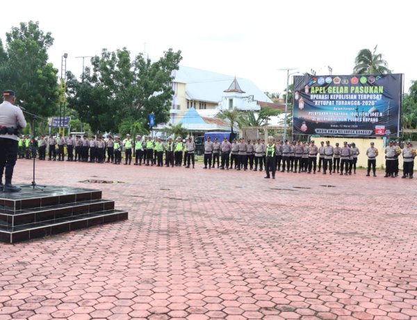 Apel Gelar Pasukan Operasi Ketupat Turangga 2026 Digelar, Polres Kupang Perkuat Pengamanan Lebaran