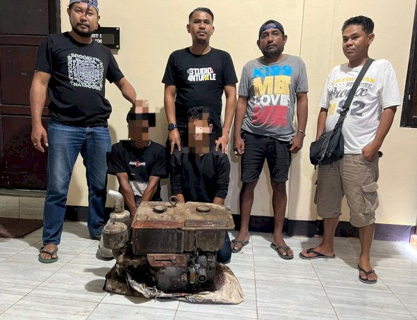 Gerak Cepat Tim Resmob Satreskrim Polres Kupang Berhasil Amankan  Dua pelaku Pencurian Mesin Hand Tracktor di Kupang Timur