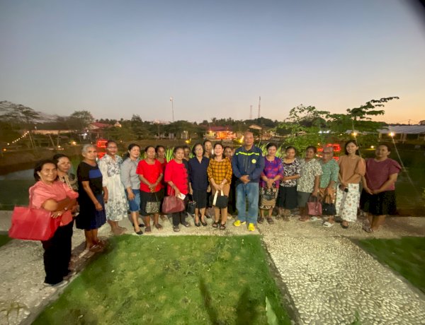 Manfaatkan Lokasi Eko Wisata Polres Kupang Jemaat Getsemani Babau Gelar Ibadah Bersama