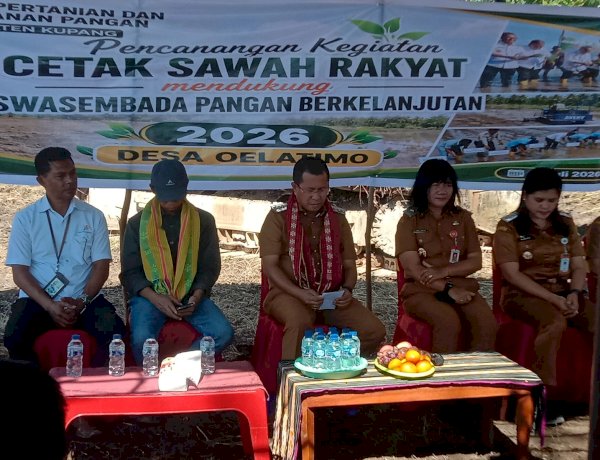 Polres Kupang Kawal Pencanangan Cetak Sawah 77 Hektare di Oelatimo, Perkuat Swasembada Pangan Berkelanjutan