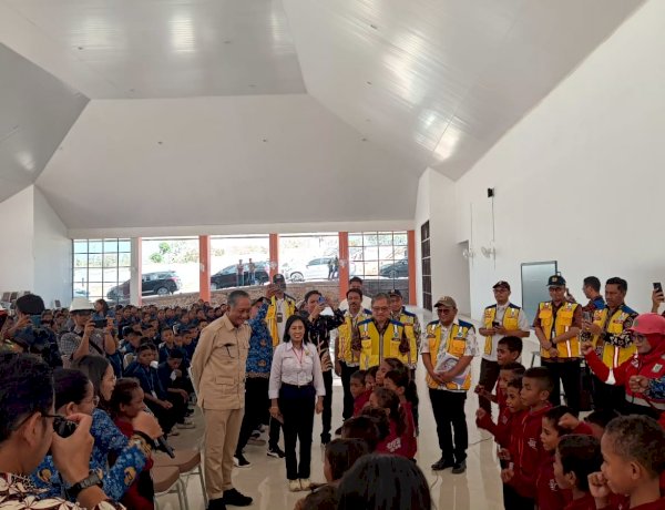 Polsek Kupang Tengah Amankan Kunjungan Menteri PU RI ke Lokasi Pembangunan Sekolah Rakyat di Oelnasi