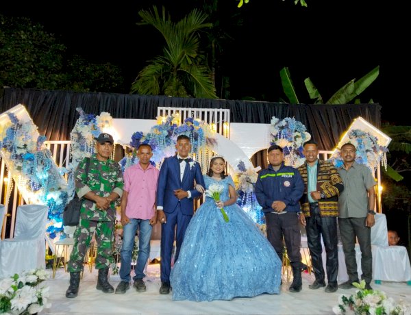 Kolaborasi Bhabinkamtibmas dan Babinsa Amankan Resepsi Pernikahan Warga Desa Poto