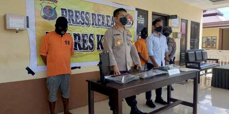 Kembali, !!!  Sat Reskrim Polres Kupang berhasil ungkap dan amankan sindikat pencurian rumah kosong