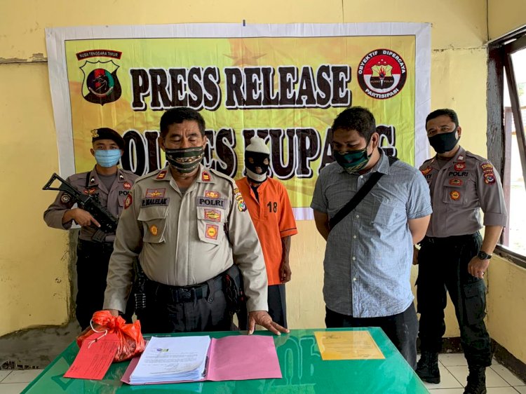 Kapolsek Takari,  Rilis  Para Pelaku Tindak Pidana Pencurian Hewan Ternak di Wilayah Kecamatan Takari