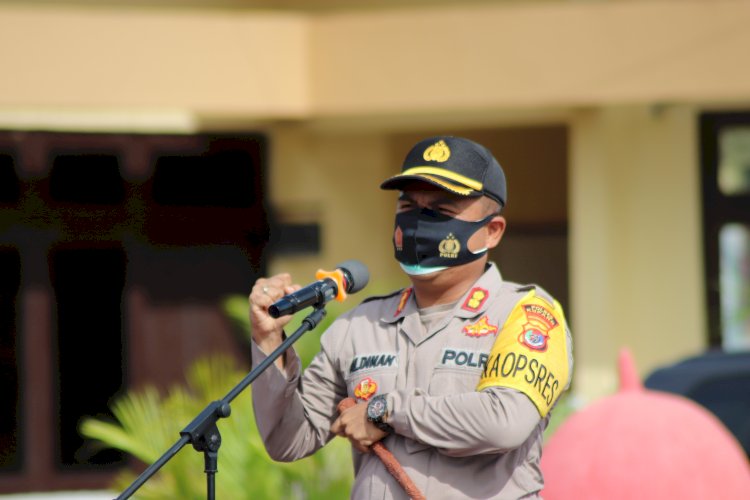 Apel Perdana Tahun  2021 Kapolres Kupang Tingkatkan Sinergitas dan Solat