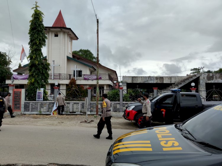 Berikan Rasa Aman, Polres Kupang Sterilisasi Rumah Ibadah