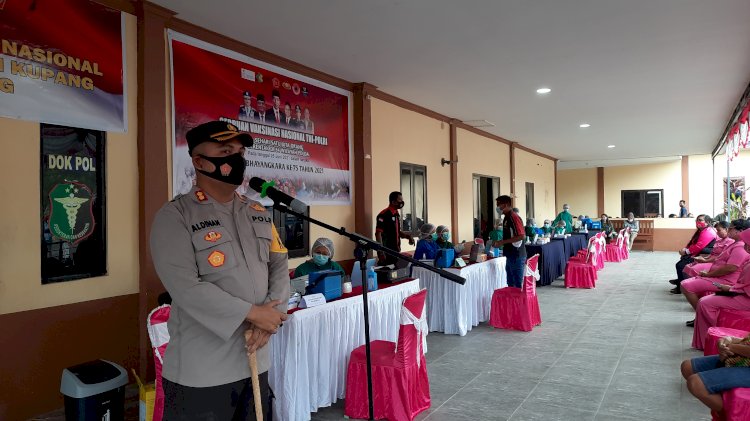 Gelar Vaksin Massal Kapolres Kupang Jangan Takut Vaksin Aman dan Halal