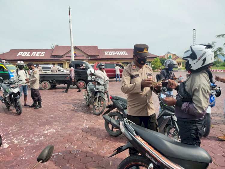 Gelar Ops Pekat Ranakah Polres Kupang Kupang Mengamankan 4 Unit Ranmor dan Sajam