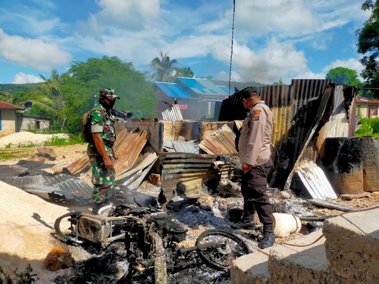 Polsek Amarasi Ciduk Pelaku Pengerusakan Dan Pembakaran Rumah