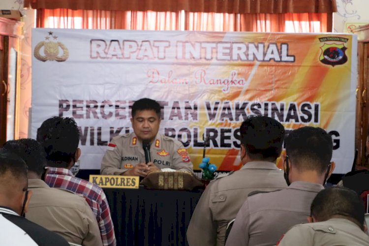 Kapolres Kupang Pimpin Anev Percepatan Vaksinasi