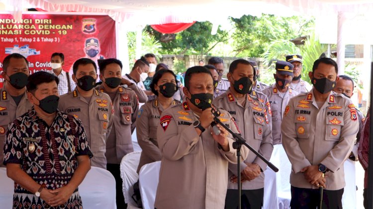 Kapolres Kupang Dampingi Waka Polda NTT, Hadiri pelaksanàan zoom meeting