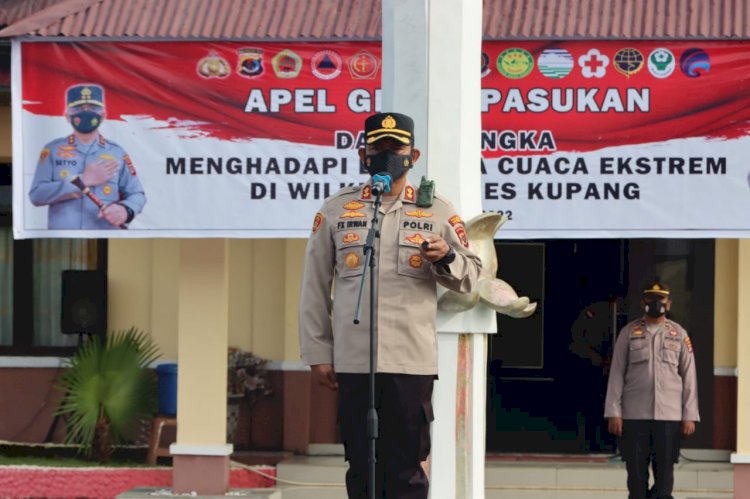 Pimpin Apel Perdana Kapolres Kupang Tekankan Loyalitas Dan Semangat