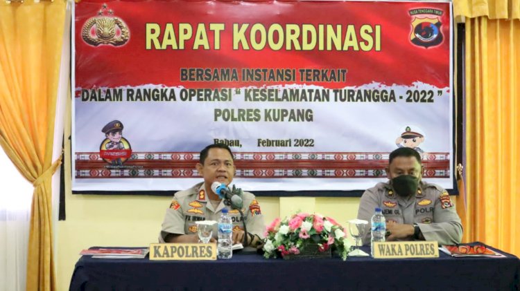 Kapolres Kupang Pimpin Rakor Operasi Keselamatan Turangga 2022