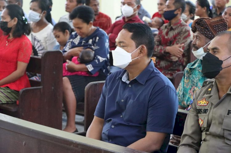 Kapolres Kupang Melakukan Safari Kamtibmas di Gereja Kapela St. Paulus Manuat,