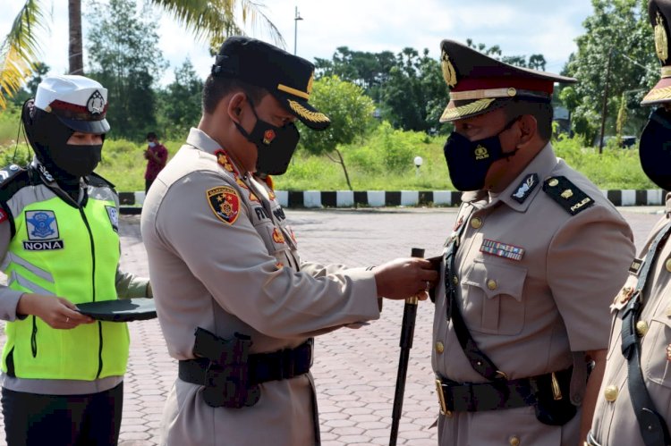 Kapolres Kupang Pimpin Upacara Sertijab Waka Polres Kabag Ops Kasat Samapta Kapolsek Fatuleu