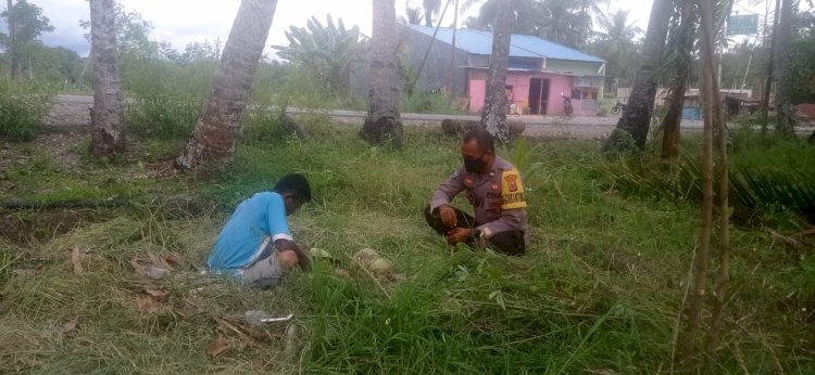 Bhabinkamtibmas Polsek Takari Cegah Terjadinya Tindak Pidana Pencurian Hewan Ternak