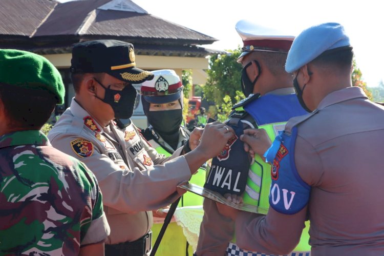 Polres Kupang Laksanakan Apel Gelar Pasukan Ops Patuh Turangga 2022