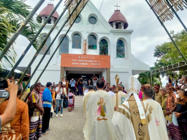 Polsek Kupang Barat Amankan Misa Syukuran Pancawindu KBHTM