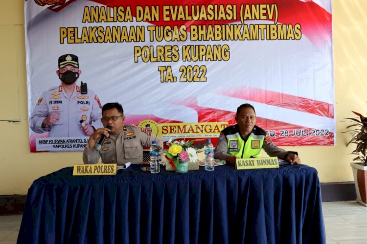 Tingkatkan Interpersonal Skill, Bhabinkamtibmas Polres Kupang Gelar Anev