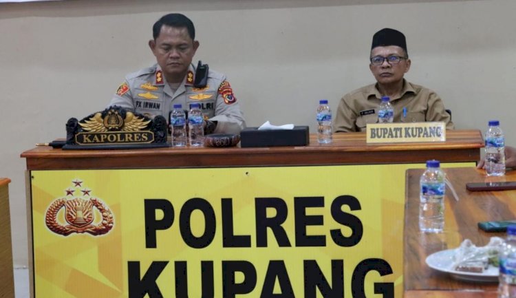 Peringatan Maulid Nabi Besar Muhammad SAW  1444 H Secara Daring Diikuti Kapolres dan Forkopinda Kabupaten Kupang