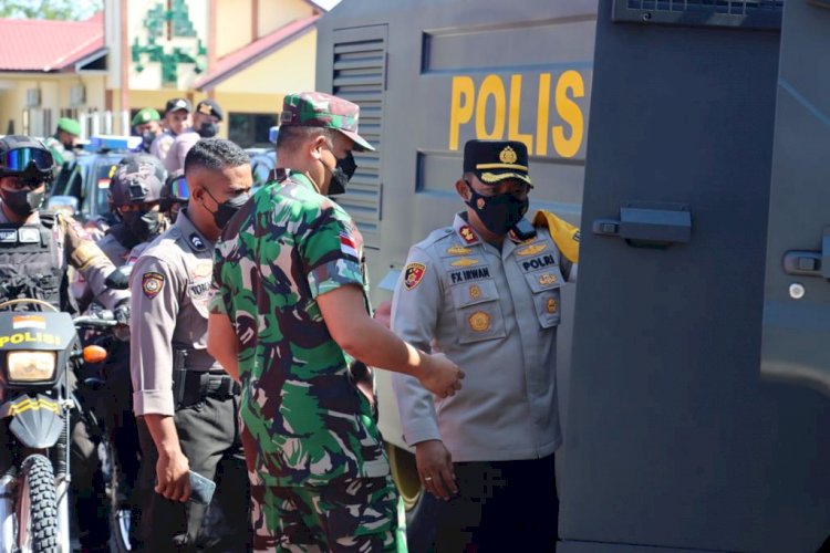 Kapolres Kupang Show of Force  Perdana, Jelang Pilkades Serentak tahun 2022