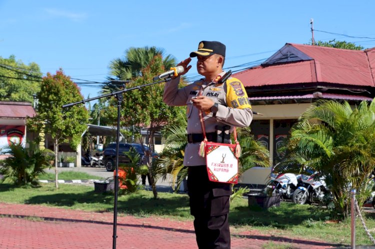 Pimpin Apel Gelar Pasukan Operasi Semana Santa Turangga 2023, Kapolres Kupang : Polri Harus Peka, Waspada dan Siap Siaga