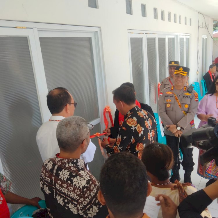 Hadiri Peresmian Rumah Pastori dan Pospel Raja Damai Kapolres Kupang Rela Jauh-Jauh Datang Ke Amfoang Barat Daya