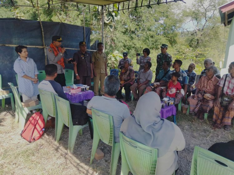 Sat Binmas Polres Kupang Gelar FGD, Warga Tunbaun Siap Bangun Pos Siskamling