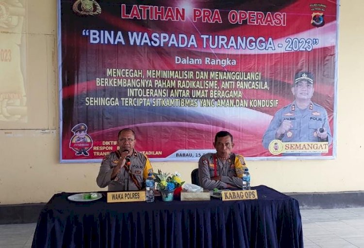 Tangkal Paham Radikalisme, Anti Pancasila dan Intoleransi, Polres Kupang Gelar Operasi  Bina Waspada Turangga 2023