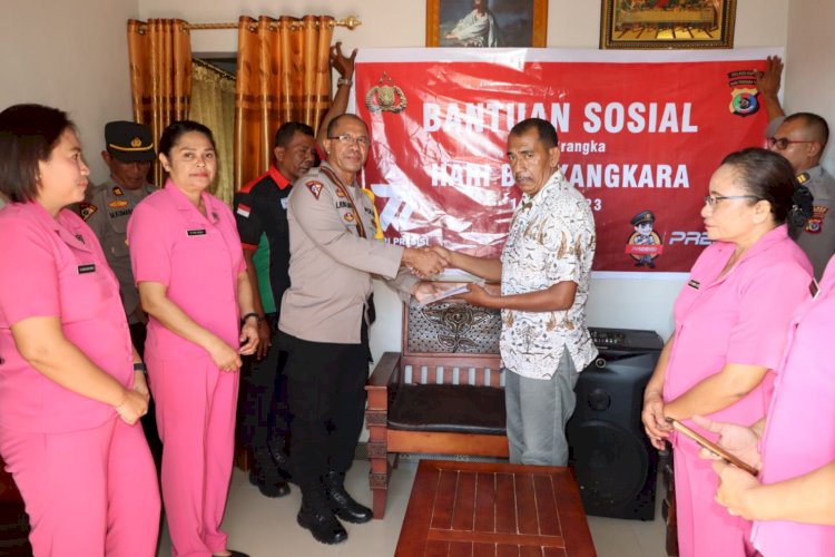 Ketua Bhayangkari Cabang Kupang  Turut Serta Dalam Kegiatan Anjangsana Polres Kupang