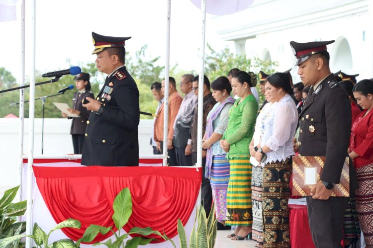 Gelaran Upacara hari Bhyangkara ke-77 Polres Kupang Dihiasi Nuansa Kekeluargaan