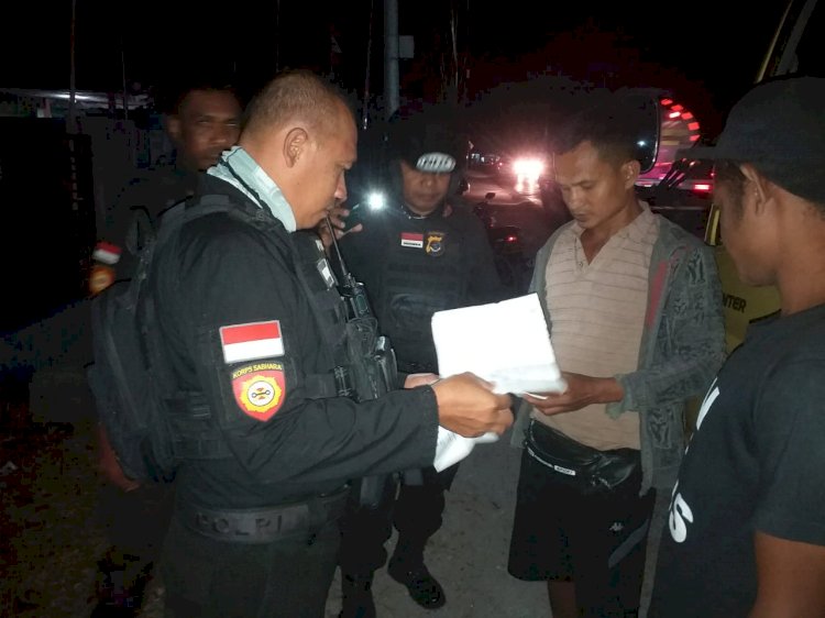 Tekan Maraknya Curnak, Sat Samapta Polres Kupang Gelar Patroli Malam Hari